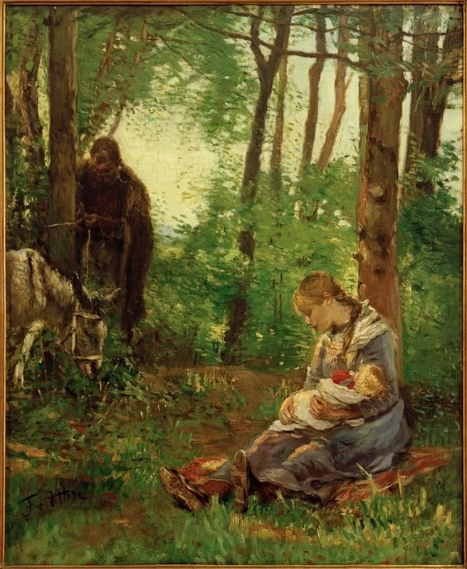 Riposo nella foresta, 1894 - Chemnitz, Städtische Kunstsammlungen